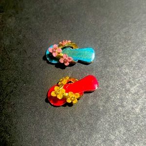 Flip-flop necklace pendants